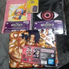 ワンピースカード一番くじ B賞 ブランケット エース、おまけ