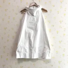 ZARA ホワイト ノースリーブチュニックワンピ