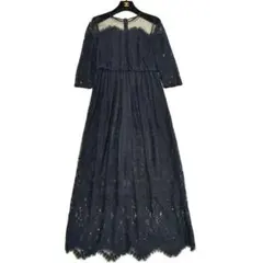 アダムエロペ　チュールパネルレースワンピース　ブラック　Mのサムネイル