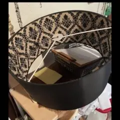 黒 ダマスク柄 ランプシェード