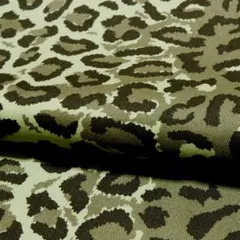 幅110×50cm●大人の豹柄 ヒョウ柄 レオパード オリーブゴールドベージュ