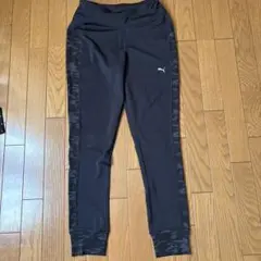 PUMA ブラック ジャージパンツ カモフラージュ