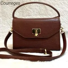 【美品】courreges クレージュ ショルダーバッグ 2way レザーのサムネイル