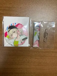 プロセカ　小豆沢こはね　ファン感謝祭　 缶バッジ　アクリルスティックキーホルダー