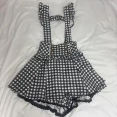 LIZLISA ギンガムチェック スカパン ブラック