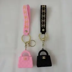 シャネル ミニバッグ型キーホルダー 2色セット