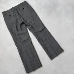 【BEAMS ビームス】スラックス パンツ グレー チェック カジュアル L