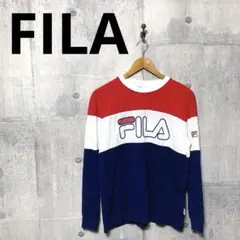 FILA フィラ メンズ トリコロール 長袖カットソー M