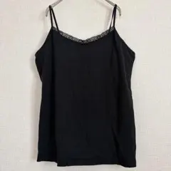 オールドネイビー キャミソール レース XL 黒 綿 インナー 無地 着回しのサムネイル