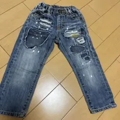 BREEZE ダメージ加工ブルーデニムパンツ95㎝