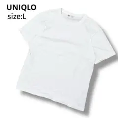UNIQLOU ユニクロユー 半袖Tシャツ L ホワイト コットン 白T 無地
