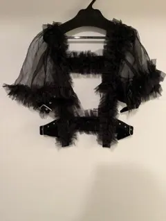 ノワールケイニノミヤ チュール サスペンダー ビスチェ 黒 M ⭐︎ ノワール・ ケイ ニノミヤ（NOIR KEI NINOMIYA）2024春夏コレクション