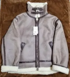 AS KNOW AS plus/フェイクムートンビッグサイズジャケット