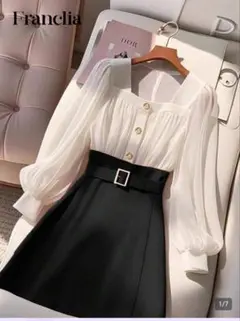 SHEIN ワンピース 長袖 ひざ丈