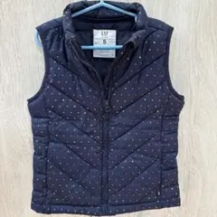 GAP ダウンベスト S ネイビー ドット柄