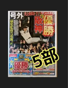 阪神タイガース　2025年　優勝　サンスポ　　号外　５部　藤川球児