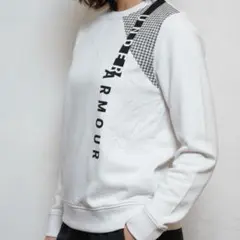 アンダーアーマー トレーナー S ホワイト コールドギア ルーズフィット ロゴ