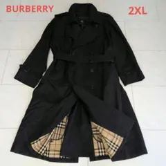 美品 BURBERRY バーバリー ライナー付き トレンチコート 2XL 黒