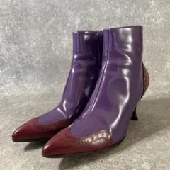 Miu Miu Boots Purple Leather archive