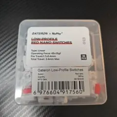 Gateron Low-profile 3.0 Red nano 36個