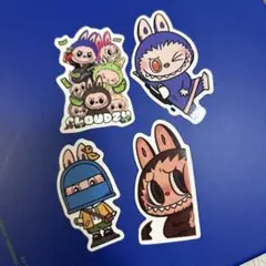 ウサギキャラクターシールセット 4枚