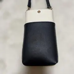 スマホショルダーバッグ 黒白黄色