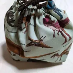 恐竜柄(グリーン)のお弁当袋