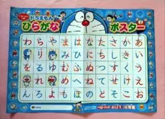 新品　ドラえもん　ひらがなポスター　あいうえお表　書き順付　学習　知育　在庫多⑥