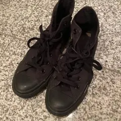 converse コンバース　ハイカット黒スニーカー ブラック 24.5cm