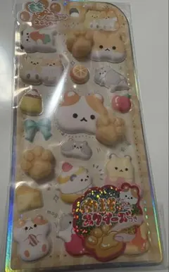 【正規品】もちプニューステッカー　肉球スクイーズ　ハムスター　シール