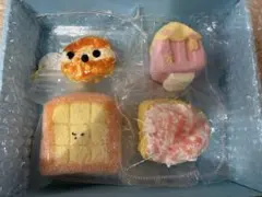 粉付きパン　スクイーズまとめ売り
