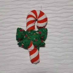 USA ヴィンテージ　キャンディケイン　オーナメントクリスマス　ハンドメイドのサムネイル