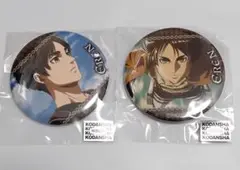 進撃の巨人　アクアマリン　缶バッジ　コミケ　エレン　2点セット　WIT