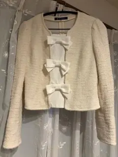 美品　エムズグレイシー　ノーカラージャケットM