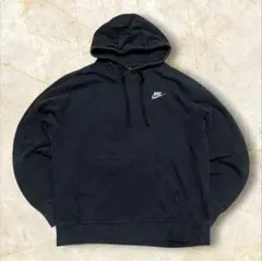 プ*ン様 ナイキ ワンポイントロゴ刺繍 黒タグ スウェットパーカー プルオーバー