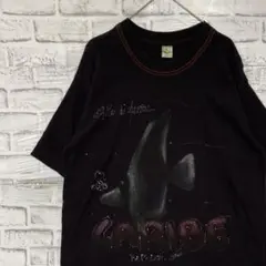 USA製90sヴィンテージTシャツ！シングルステッチブラック古着XL 0617