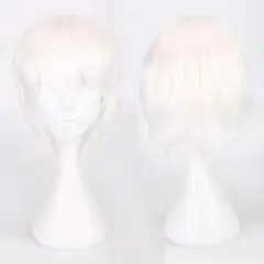 【ホワイト】コスプレ ウィッグ ショートボブ  アニメ 白髪