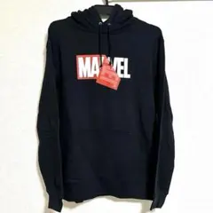 MARVEL ロゴ入り パーカー プルオーバー ブラック