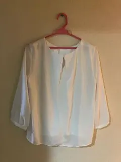 【断捨離】引退セールめちゃ安い【27】 ホワイト 長袖ブラウス Mサイズ