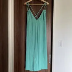 zara キャミソールワンピース　ライトブルー