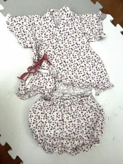 花柄　甚平　女の子服