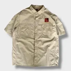 Dickies ディッキーズ 半袖ワークシャツ 企業ロゴ刺繍 2XL