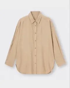 GU リネンブレンドオーバーサイズシャツ Mサイズ