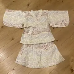 ビケット biquette 女の子　甚平　浴衣風 90cm 花柄