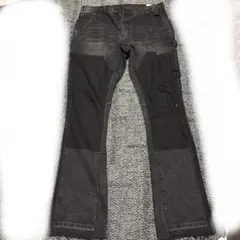 mnml ブラックカーゴデニムパンツ