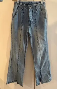 希少❤️ フレアパンツ 織柄 ヒッピー フォークロア ボヘミアン Y2K 