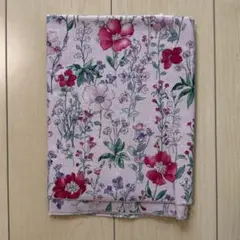 綿麻キャンバス コットンリネン ボタニカル ピンク フラワー 花 草花