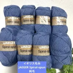 イギリス毛糸JAEGER Spiral-spun 純毛　50g8玉　ハンドメイド