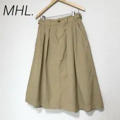 MHL. マーガレットハウエル　コットンリネン　ロング　タックスカート