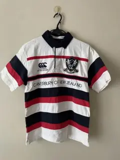 CANTERBURY ラガーシャツ 半袖 ホワイト ネイビー レッドのサムネイル